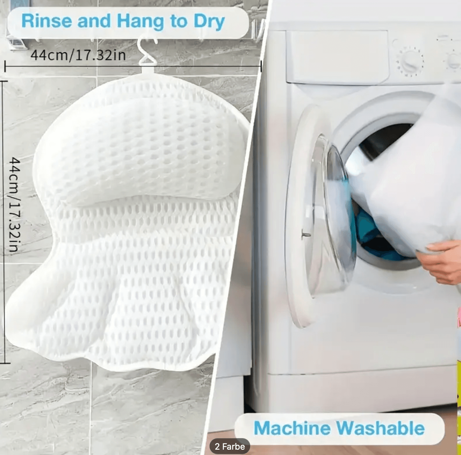 4D Air‑Mesh Badewannenkissen 7