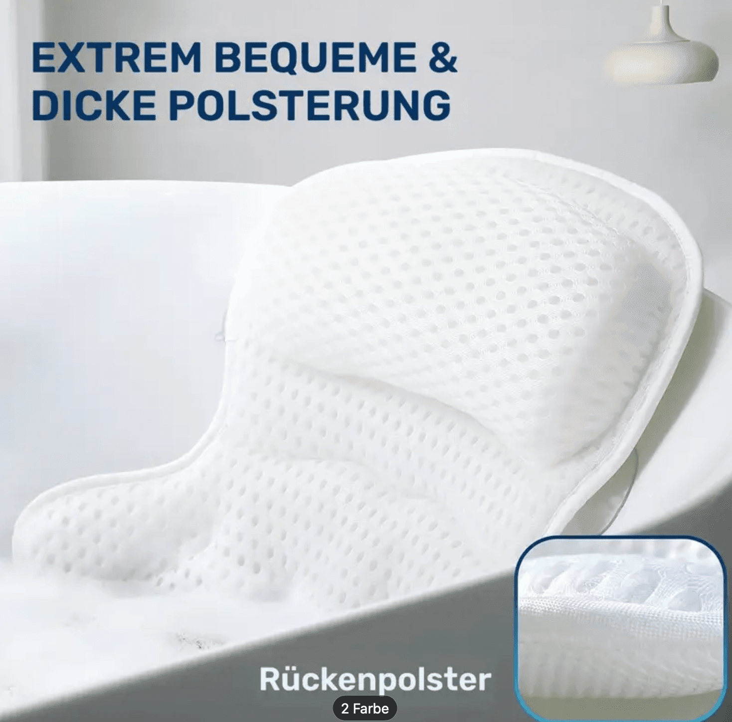 4D Air‑Mesh Badewannenkissen 8