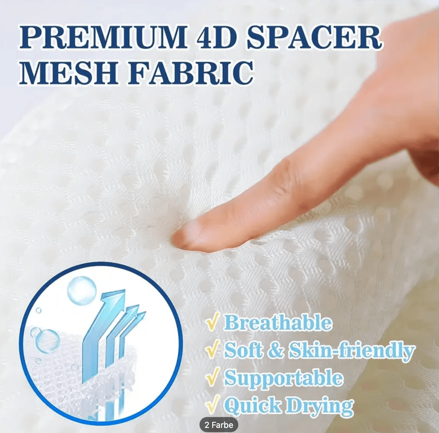 4D Air‑Mesh Badewannenkissen 9